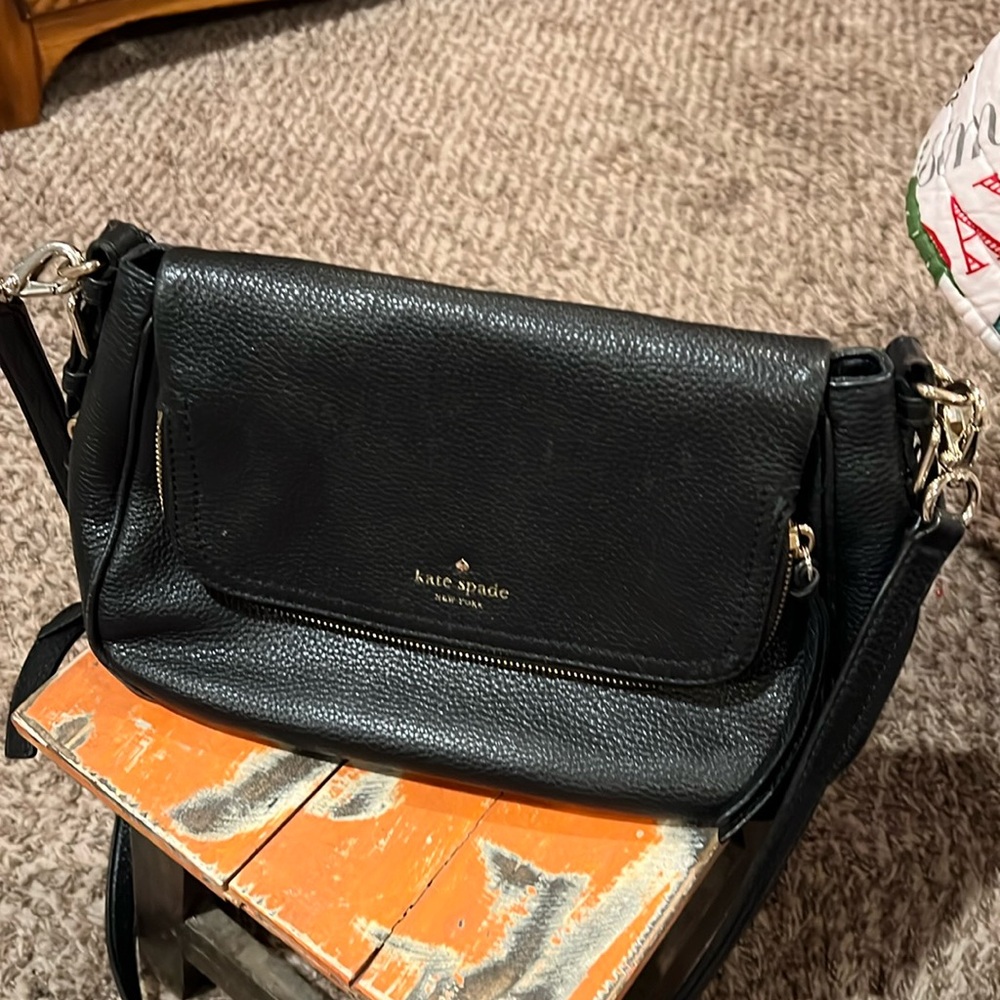 Kate Spade black leather purse
